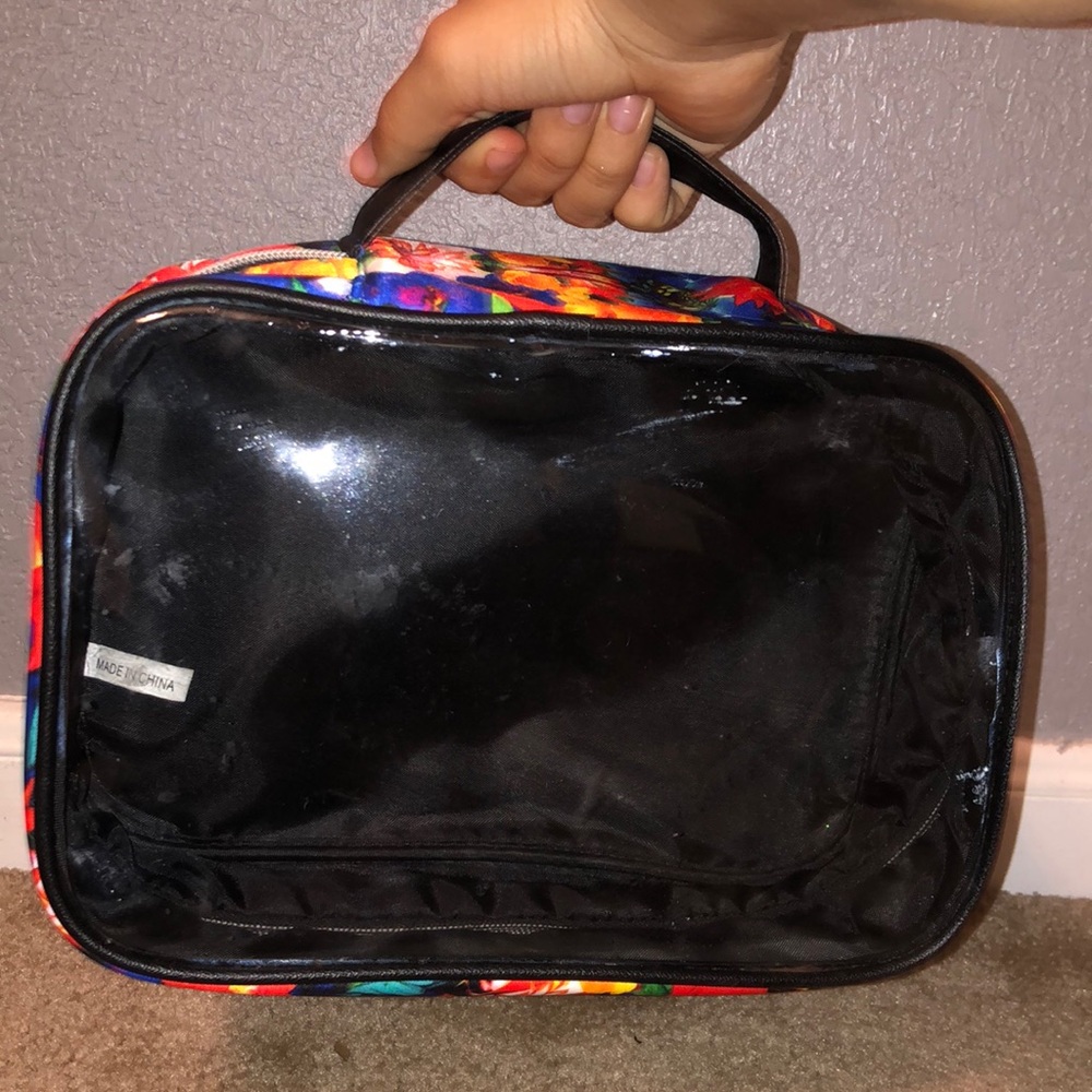 BEBE makeup / cosmetics clear bag